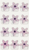 Purple Jeweled Flowers Corners