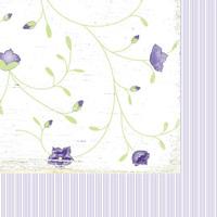 OnTheDot Lemonade & Blue Jeans fleur lemon water 12x12 paper