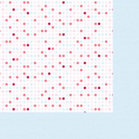 OnTheDot Lemonade & Blue Jeans raspberry dots 12x12 paper