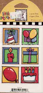 Pebbles-All About Me Little Squares-Birthday